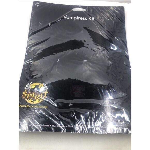 Spirit Halloween Vampiress Accessory Pieces. Bat Earrings,Hair Clip,& More - Picture 7 of 16